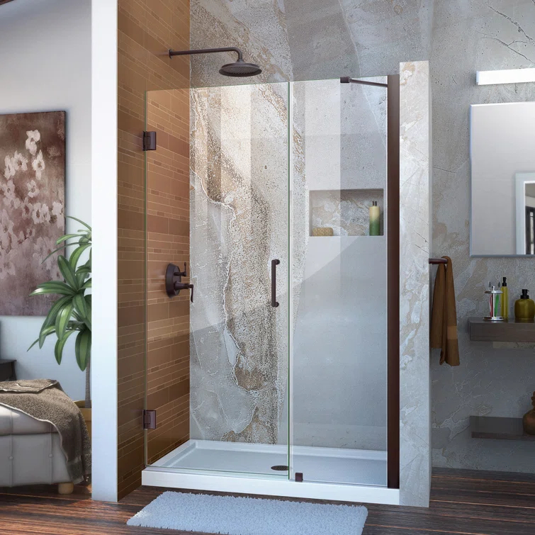 DreamLine Unidoor 45" W x 72" H Frameless Shower Door with ClearMax™ Technology SHDR-20457210-06