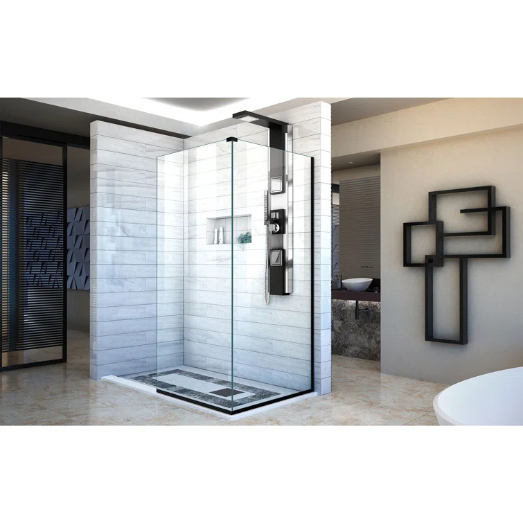 Linea 30"W x 72"H Frameless Fixed Glass Panel