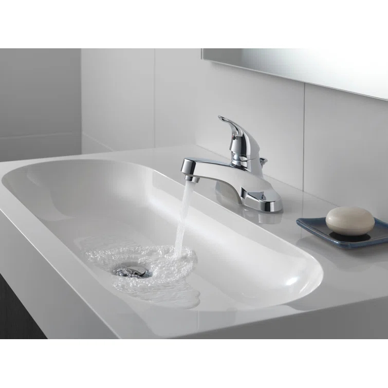 Core Centerset Bathroom Faucet with Drain Assembly, 2-handle Bathroom Sink Faucet