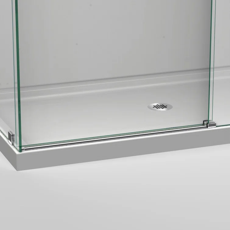 Enigma Air 60.38" W x 34.75" D x76" H Frameless Rectangle Walk In Shower Enclosure
