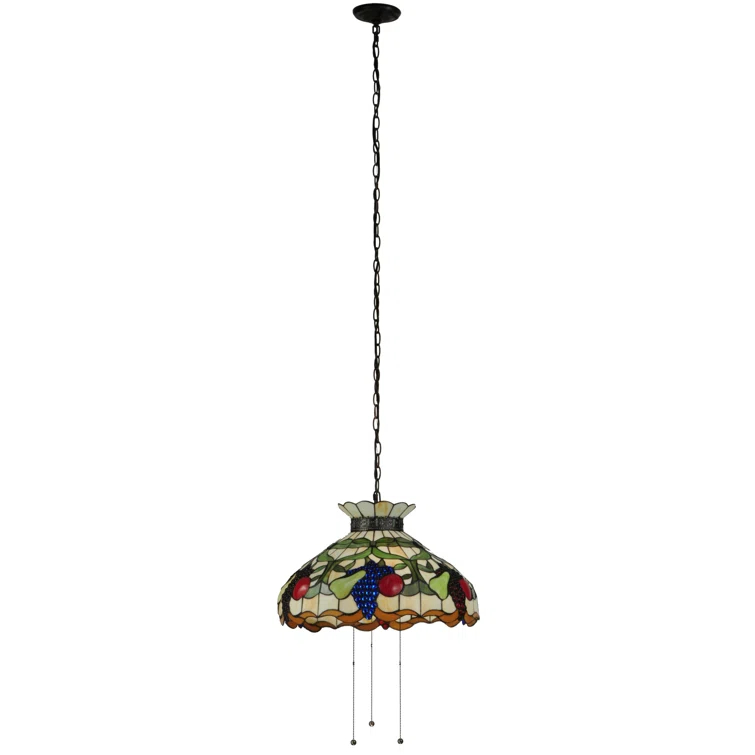 3 - Light Mahogany Bronze Pool Table Lights Pendant