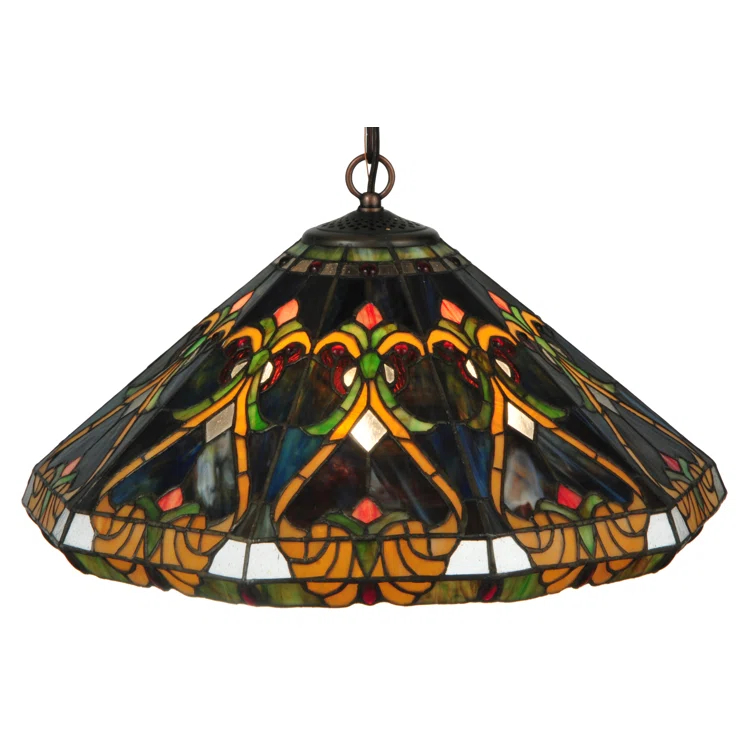 Meyda Tiffany & Stained Glass 3 - Light Mahogany Bronze Single Pendant