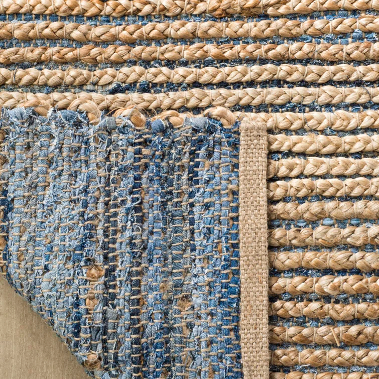 Chupp Hand Woven Jute, Denim Solid Color Rug