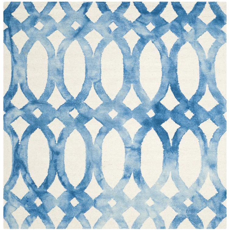 Amekia Hand Tufted 80% Wool, 20% Cotton Geometric Rug