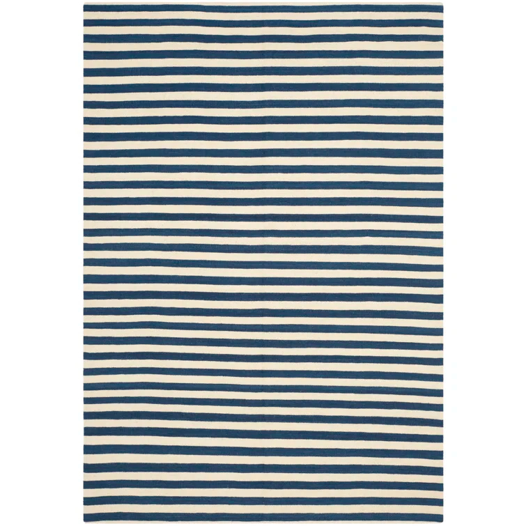 Pacific Stripe Handwoven Small Wool Area Rug