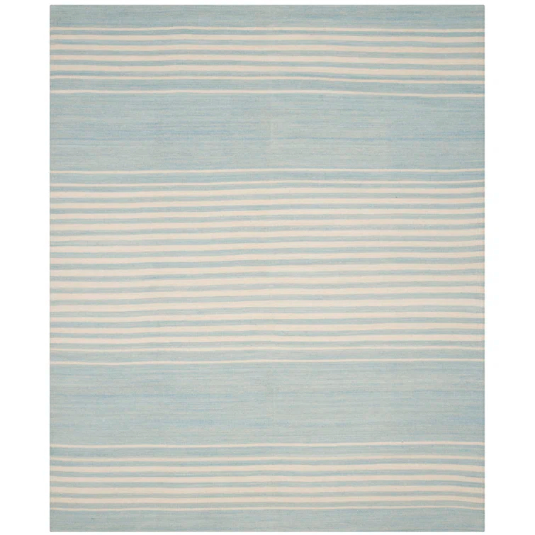 Sky Stripe Handwoven Wool 10' x 14' Area Rug