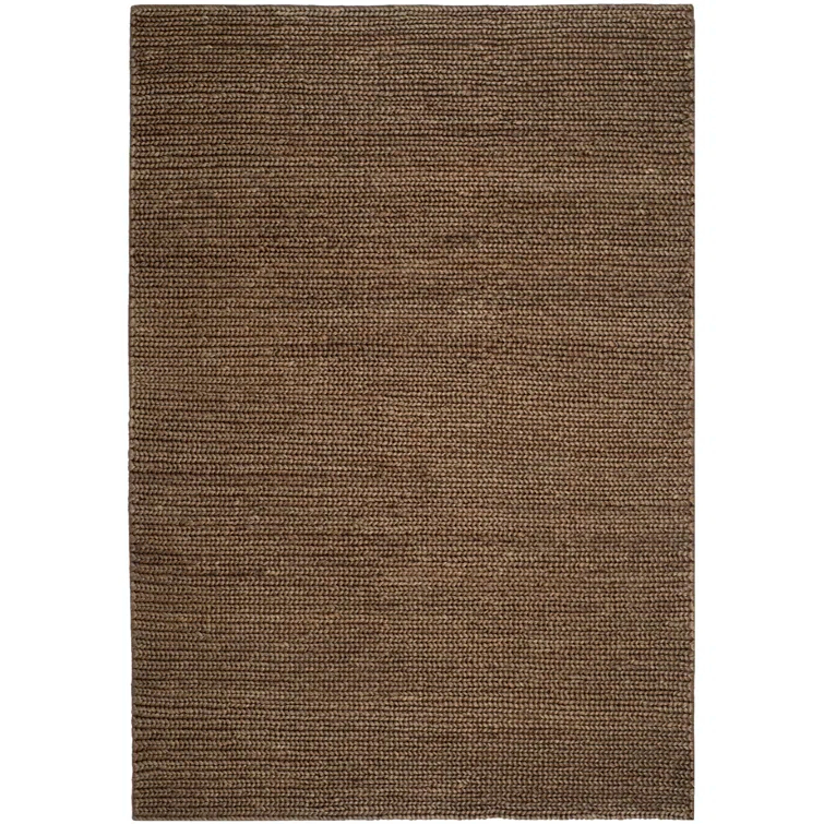 Hand-Knotted Jute-Cotton Blend 6' x 9' Rectangular Area Rug