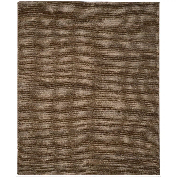 Hand-Knotted Walnut Cotton 8' x 10' Area Rug