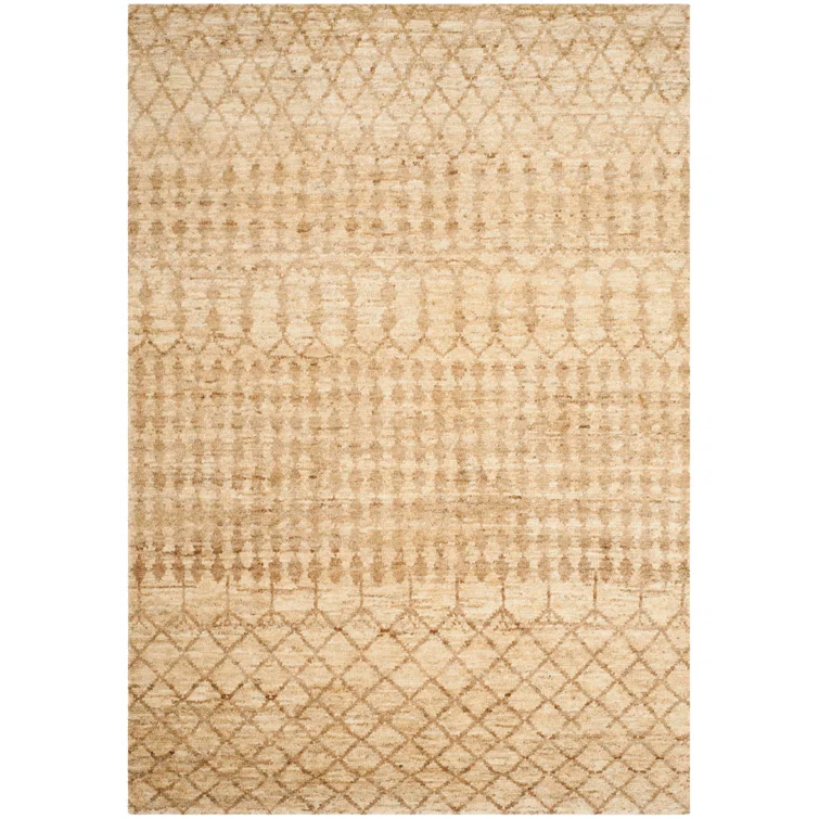 Cream/Beige Artisan-Crafted Jute Area Rug, 4' x 6'
