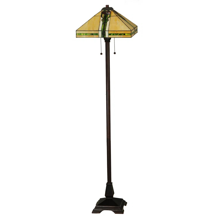 Meyda Lighting Meyda Tiffany & Stained Glass 62'' Mahogany Bronze Traditional Floor Lamp