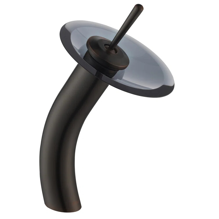 Waterfall Single Hole Single Handle Bathroom Faucet with Drain Assembly