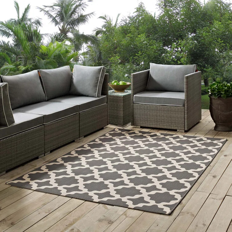 Modway Cerelia Moroccan Trellis Indoor and Outdoor Area Rug
