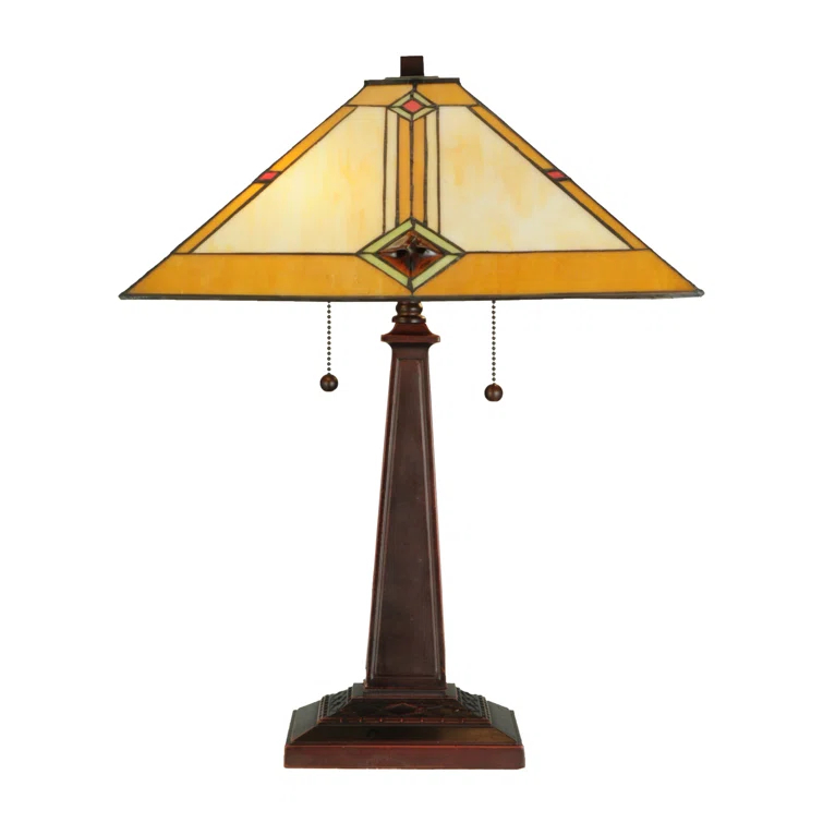Diamond Mission Glass Table Lamp