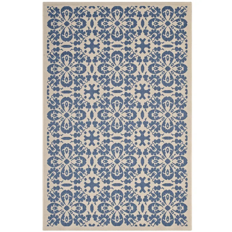 Modway Ariana Vintage Floral Trellis Indoor and Outdoor Area Rug