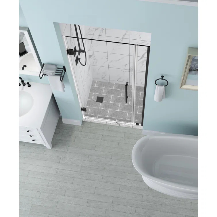 Belmore 35 x 72 Hinged Frameless Shower Door