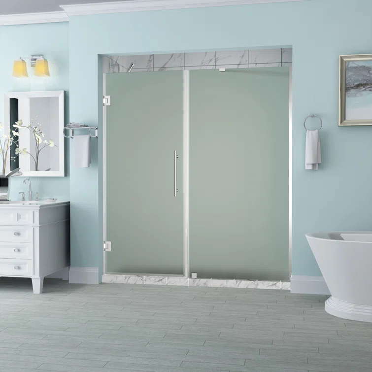 Belmore 59 x 72 Hinged Frameless Shower Door