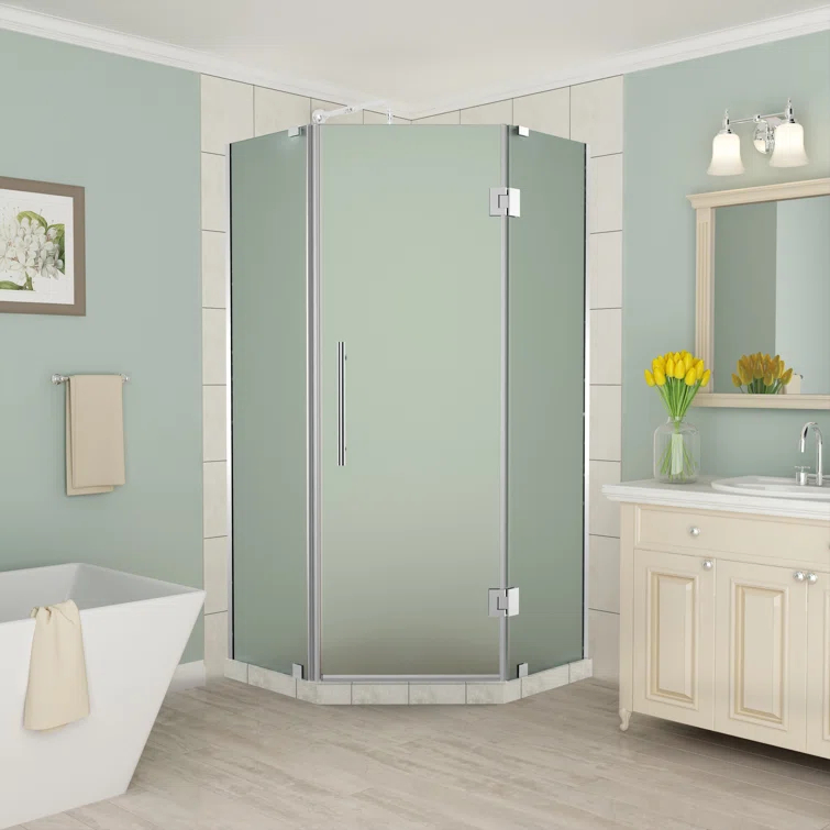 Merrick 34" x 72" Neo Angle Hinged Shower Enclosure