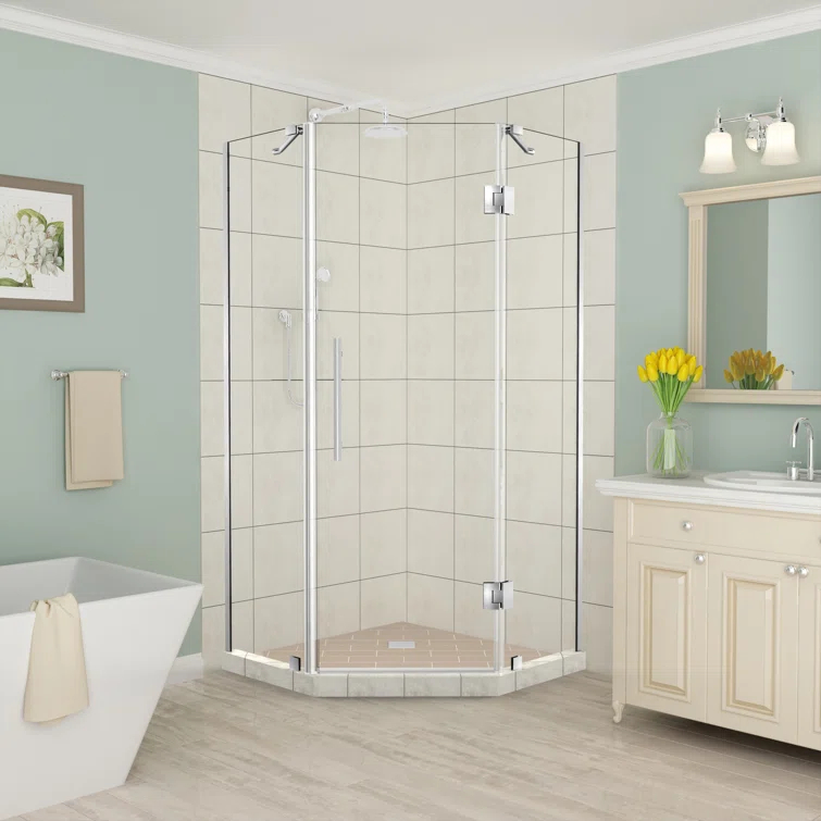 Merrick 34" x 72" Neo Angle Hinged Shower Enclosure