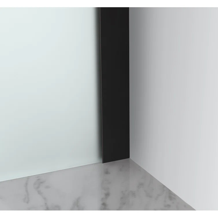 Aston Belmore 31.25 x 72  Hinged Frameless Shower Door SDR965F-MB-3125-10