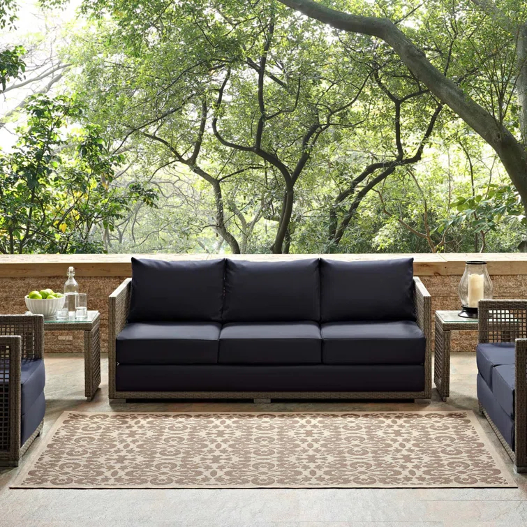 Modway Modway Ariana Vintage Floral Trellis Indoor and Outdoor Area Rug