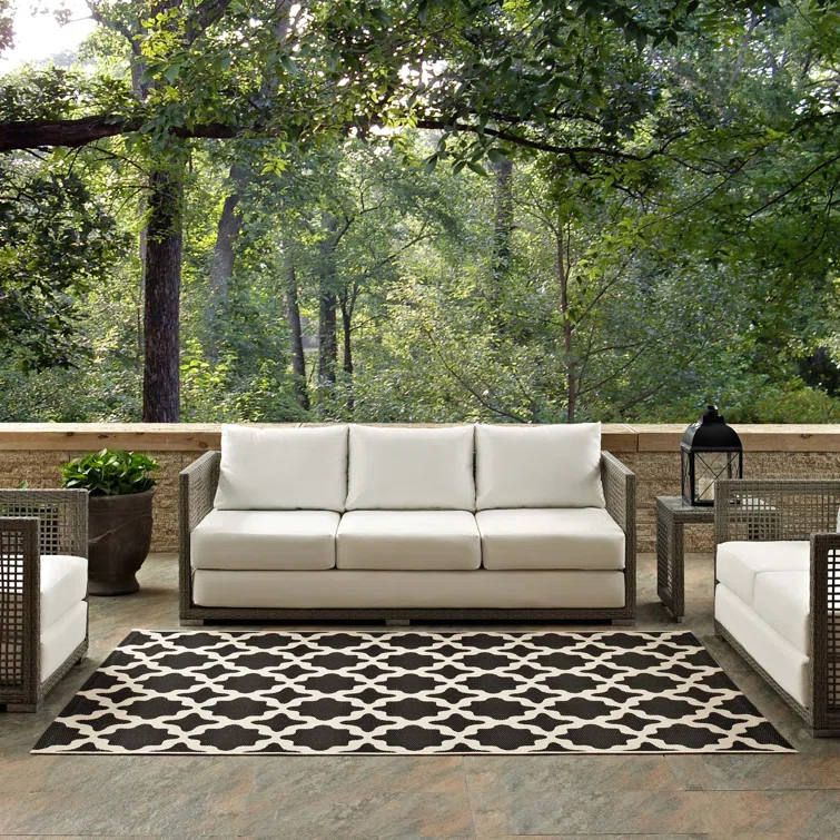 Modway Cerelia Moroccan Trellis Indoor and Outdoor Area Rug