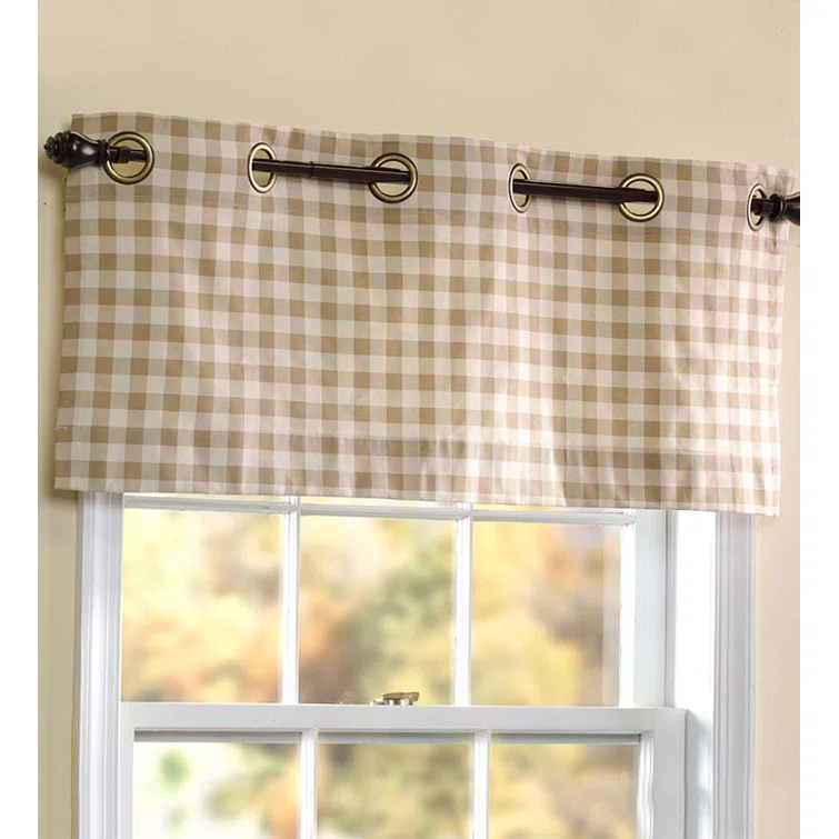 Thermalogic Plaid Cotton Blend Tailored 40'' W Window Valance