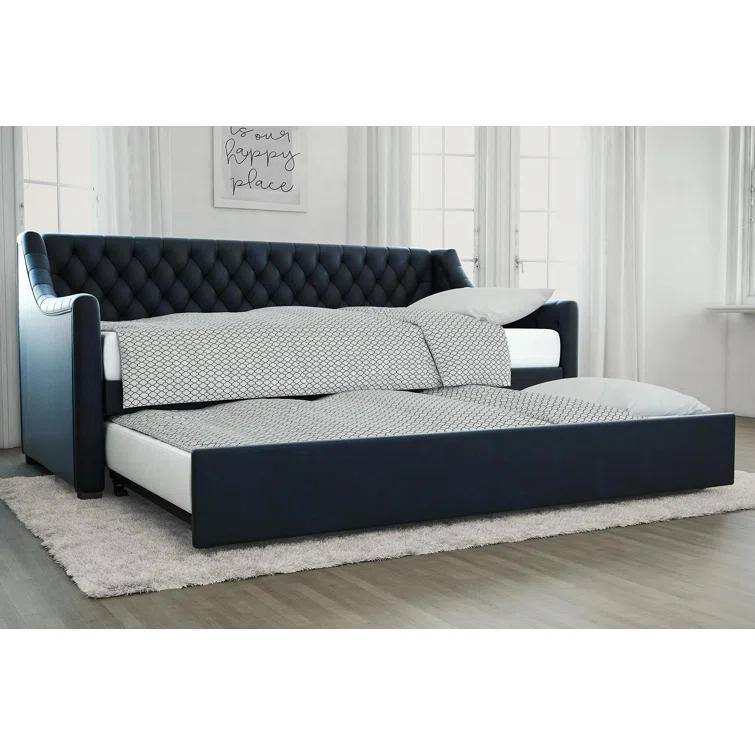 Monarch Hill Ambrosia Upholstered Daybed with Trundle