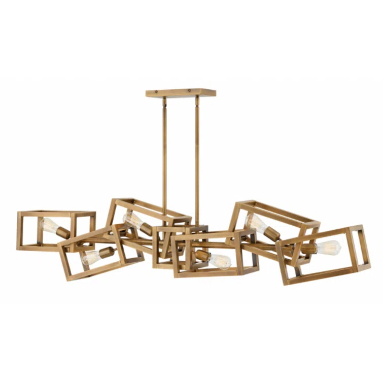 Fredrick Ramond Lighting - Ensemble-Six Light Stem Hung Linear Chandelier-62