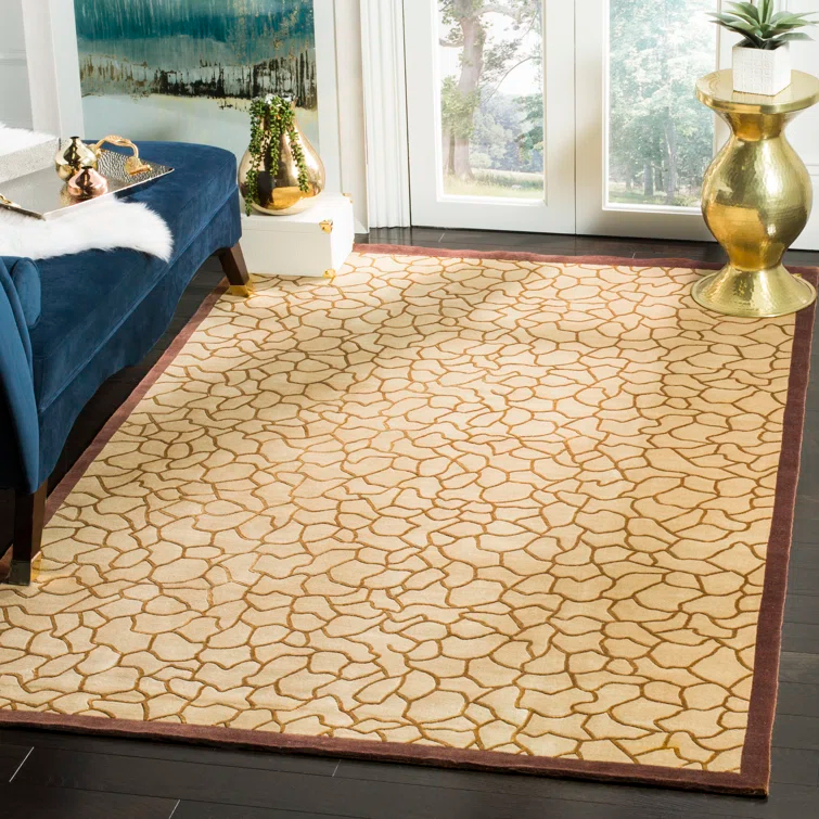 Ipswich Hand Knotted Silk & Wool Pile Abstract Rug