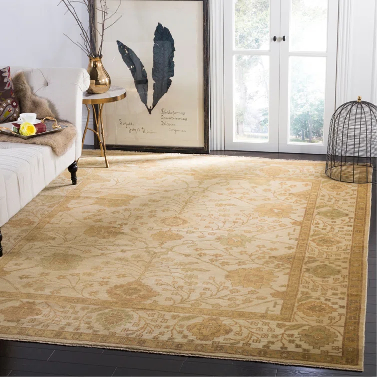 Oushak Hand Knotted Wool Oriental Rug