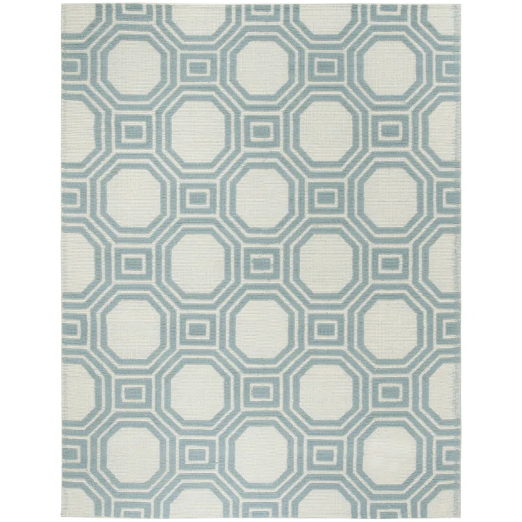 Martha Stewart Puzzle Hand Woven Wool Geometric Rug