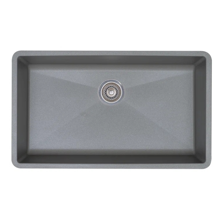 Precis SILGRANIT 32" L X 19" W Super Single Undermount Kitchen SInk