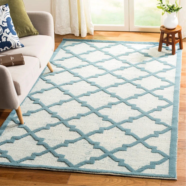 Martha Stewart Puzzle Hand Woven Wool Geometric Rug