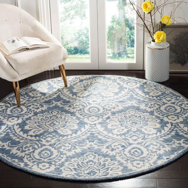 Tansy Wool Blue/Ivory Rug
