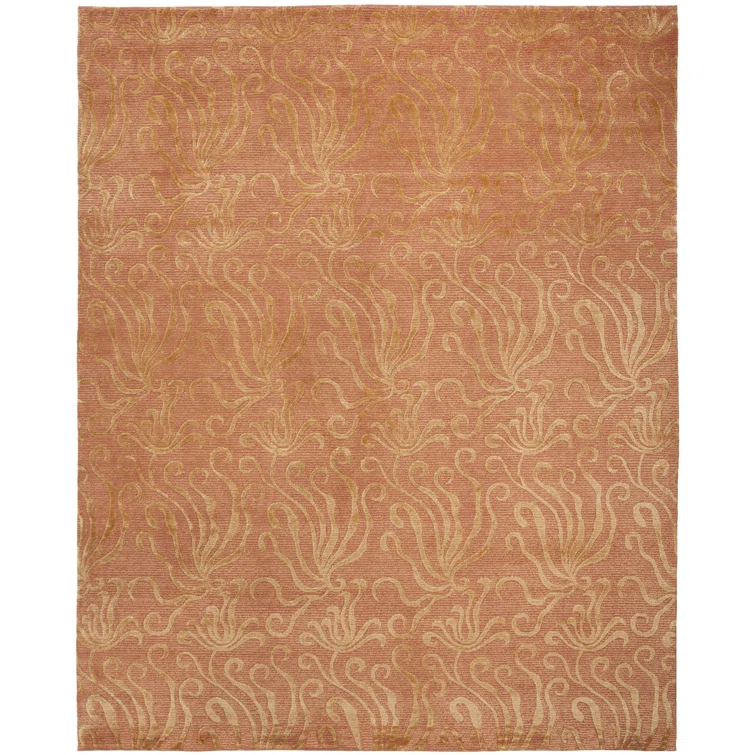Seaflora Martha Stewart Silk & Wool Pile Floral Rug