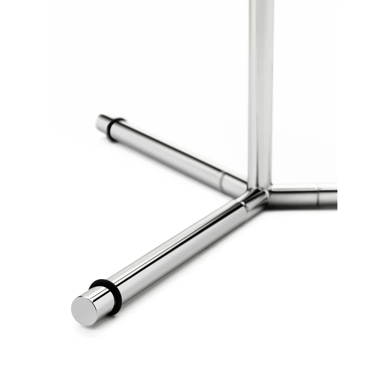 Elegance Unveiled 53" Black & Chrome Floor Lamp with Glass Globe