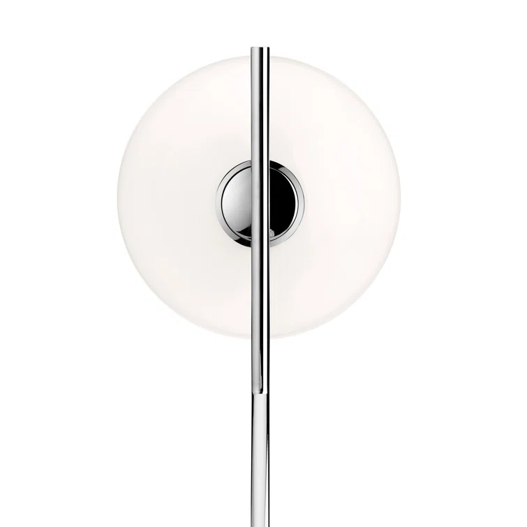 Elegance Unveiled 53" Black & Chrome Floor Lamp with Glass Globe