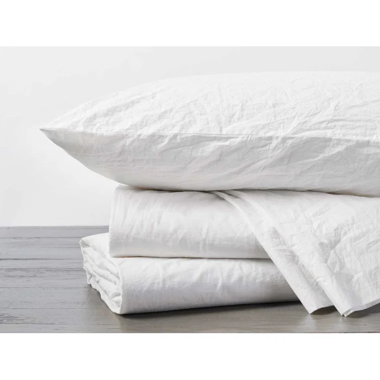 Organic Crinkled Percale Sheet Set