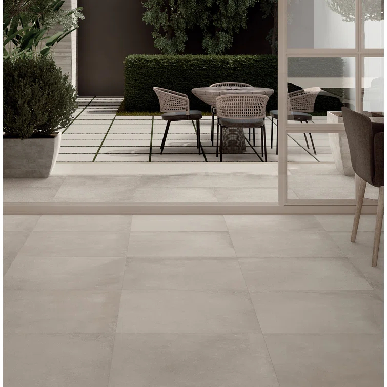 Borigni™ 35" x 35" Porcelain Concrete Look Wall & Floor Tile