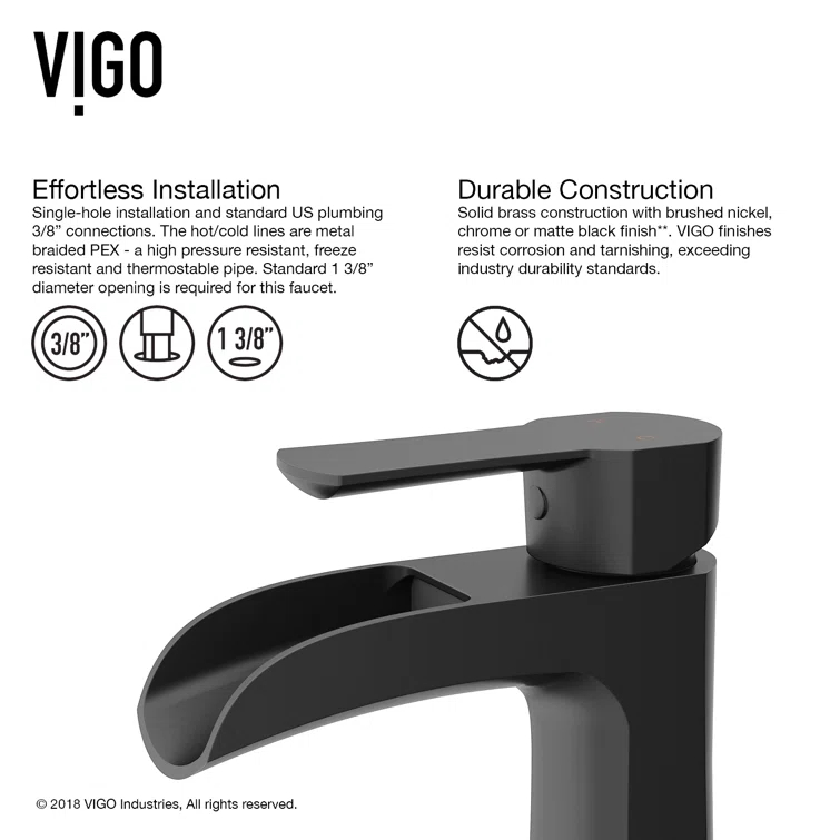 Paloma Single Hole Bathroom Faucet