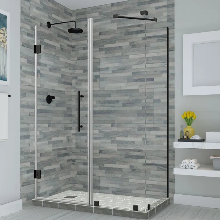 Bromley Semi-frameless Rectangle Hinged Shower Enclosure