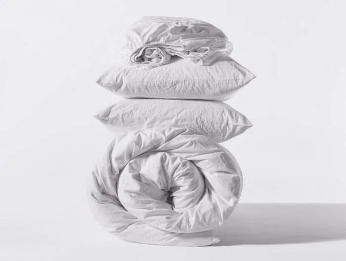 Organic Crinkled Percale Sheet Set