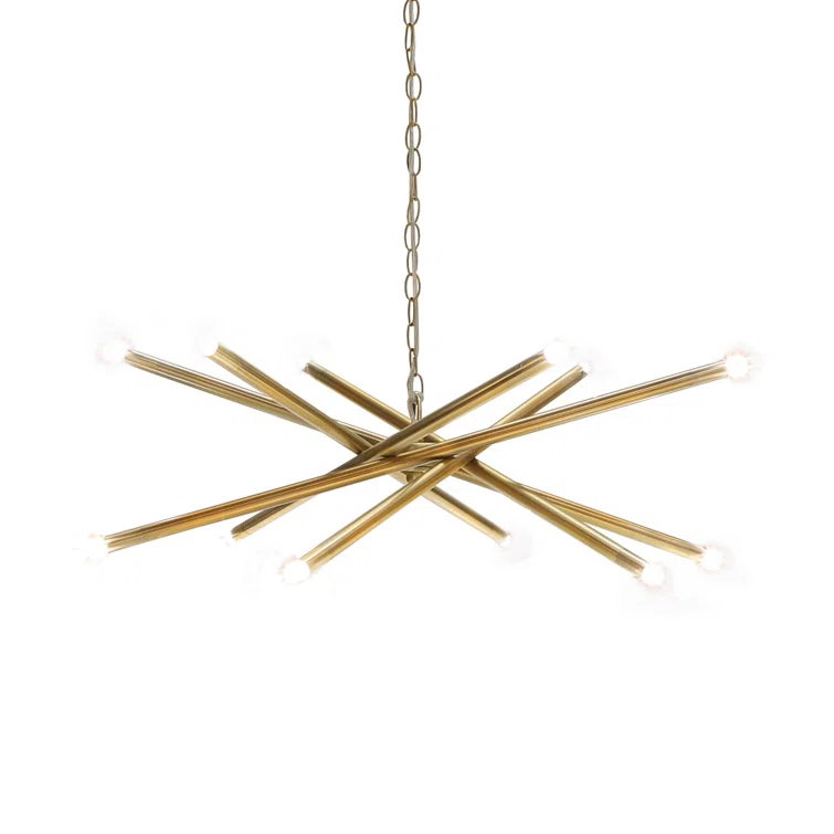 Luisa 12 - Light Dimmable Sputnik Modern Linear Chandelier