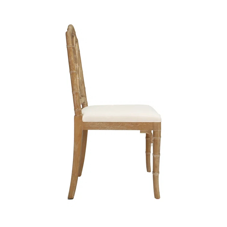 Fairfield 18.5'' H Linen Upholstered Oak Side Chair