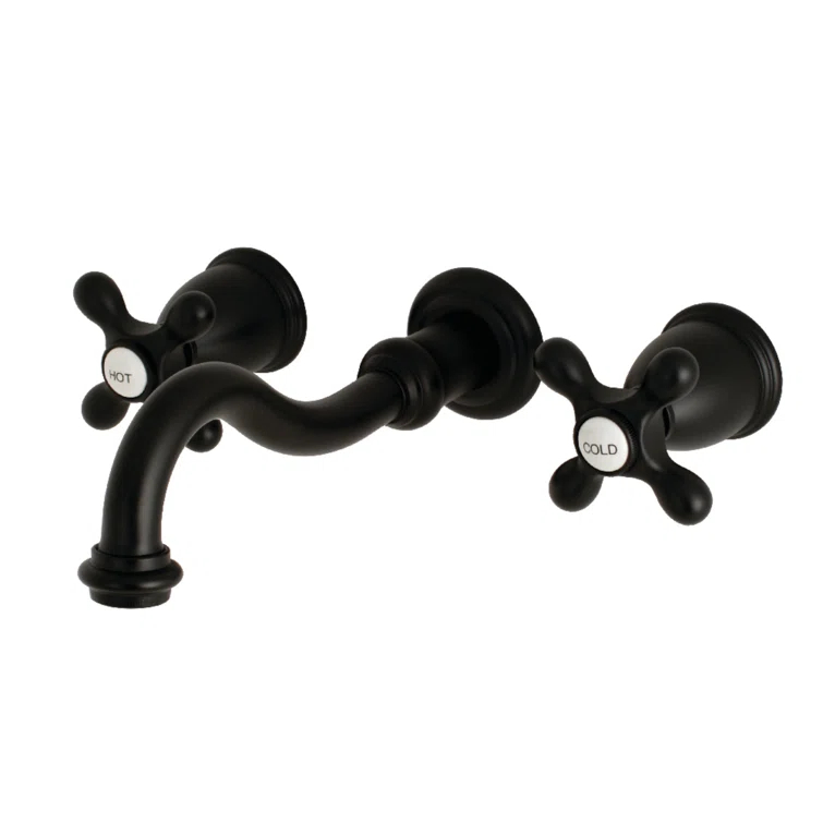 Kingston Brass Vintage Two-Handle 3-Hole Wall Mount Bathroom Faucet