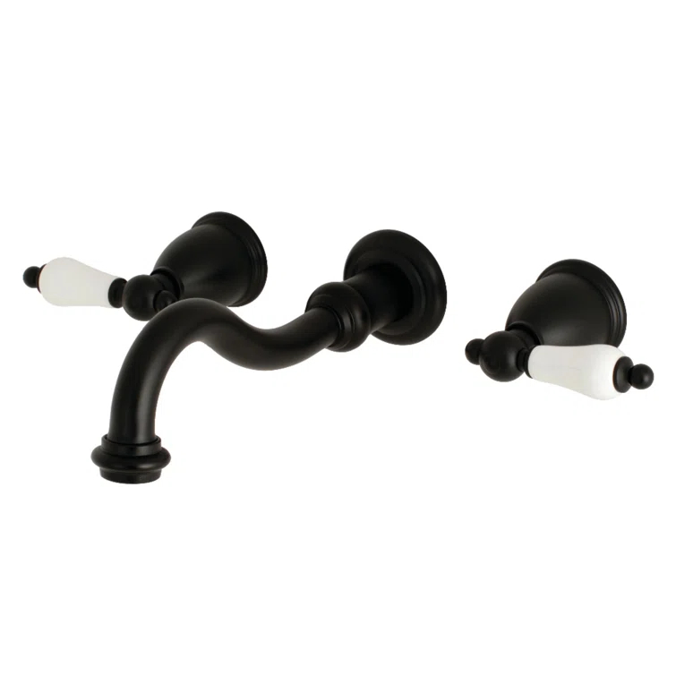 Kingston Brass Vintage Two-Handle 3-Hole Wall Mount Bathroom Faucet