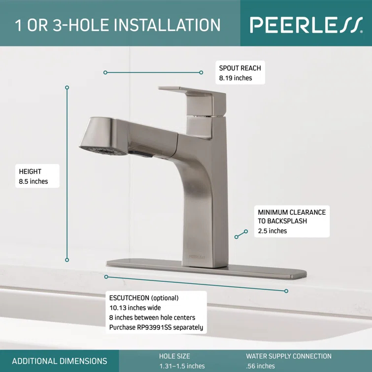 Peerless Faucets Xander Pull Out Kitchen Faucet