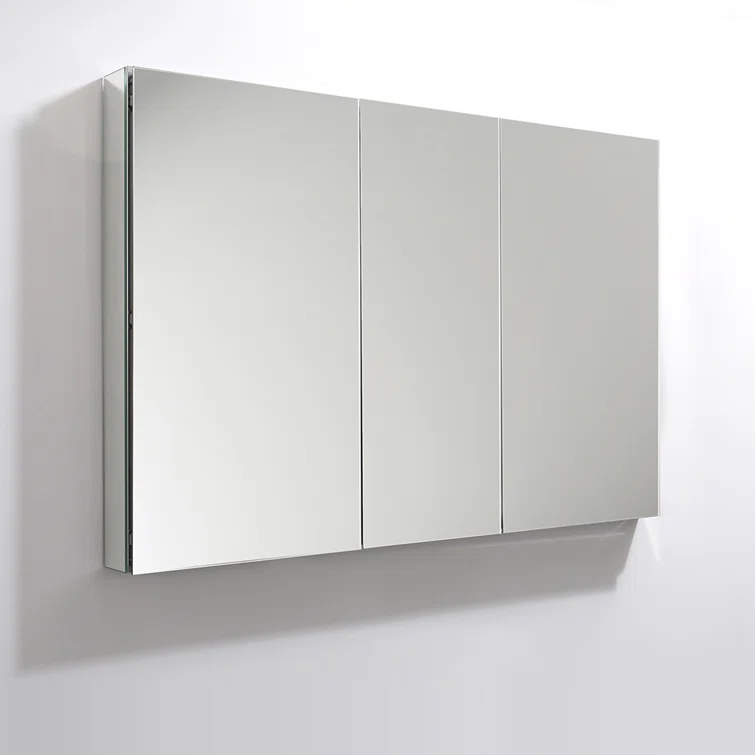Senza Recessed/Surface Mount Rectangular Frameless Bathroom Medicine Cabinet