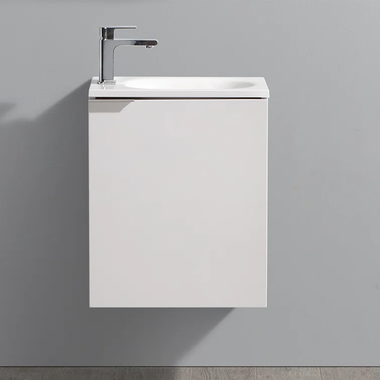 Valencia 20" Wall Mount Single Sink Bathroom Vanity with Top and Sink (Faucet Not Included)