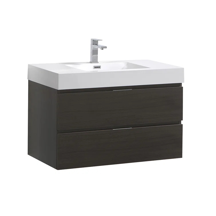 Valencia 36" Wall Mount Single Sink Bathroom Vanity with Top and Sink (Faucet Not Included)